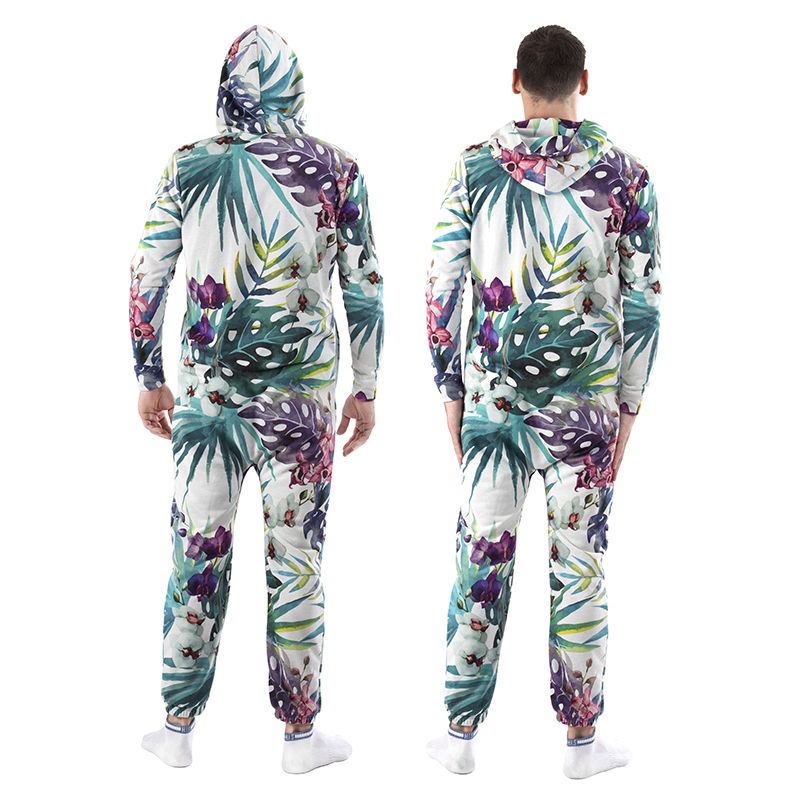 custom adult onesies all-over printing no minimum long sleeve long pants zipper bodysuit jumpsuit