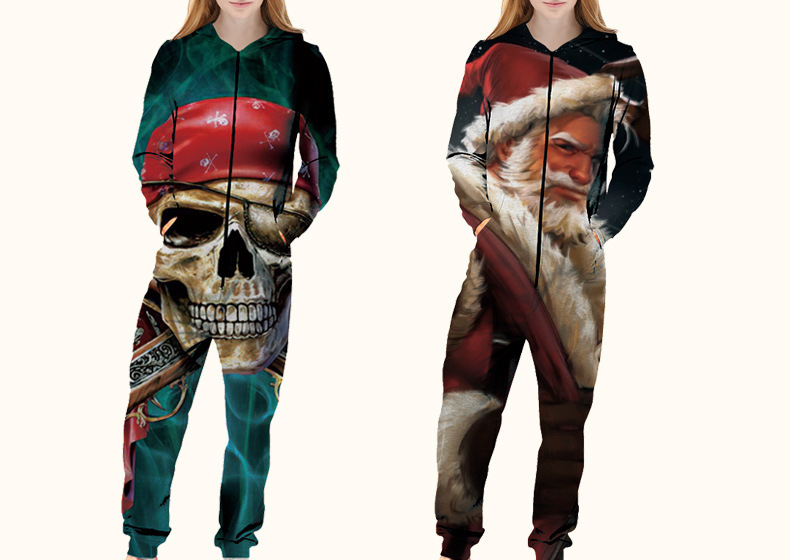 custom adult onesies all-over printing no minimum long sleeve long pants zipper bodysuit jumpsuit