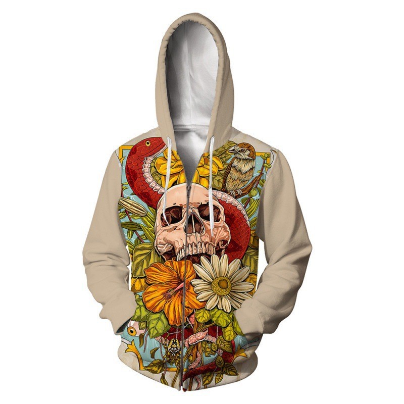 custom printed zip up hoodies