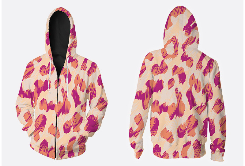 custom printed zip up hoodies