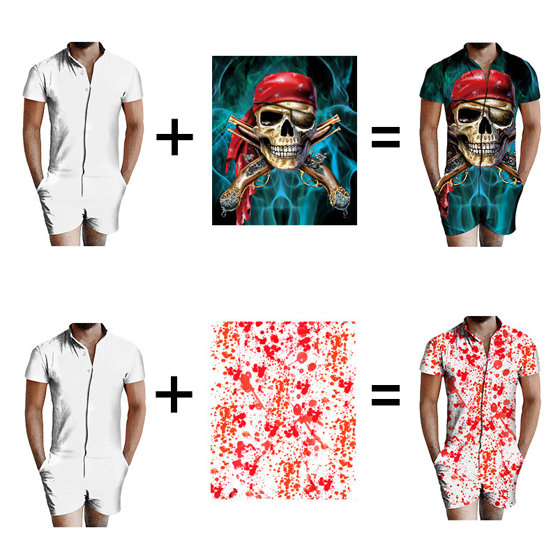 custom men's romper all-over printing no minimum