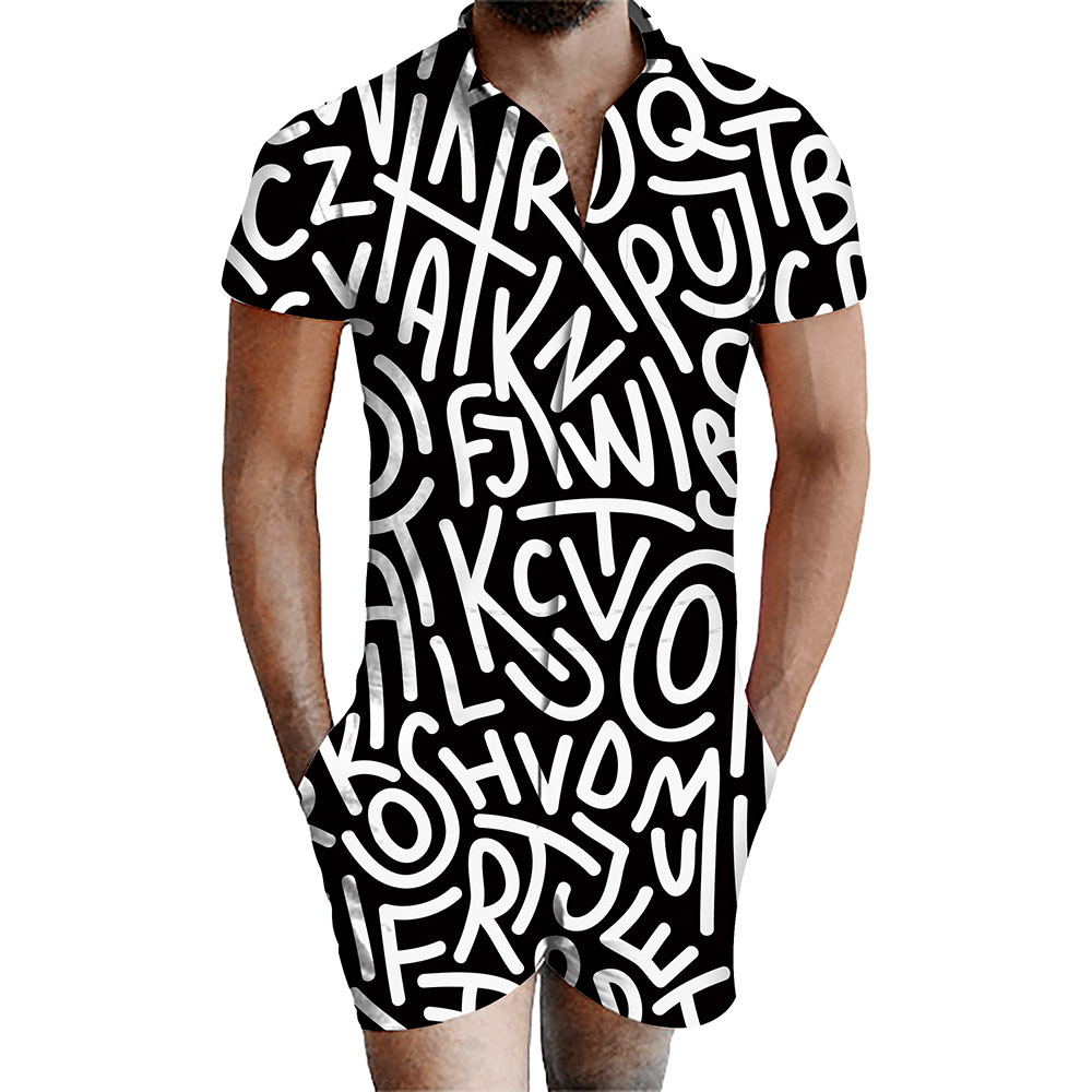 custom men's romper all-over printing no minimum