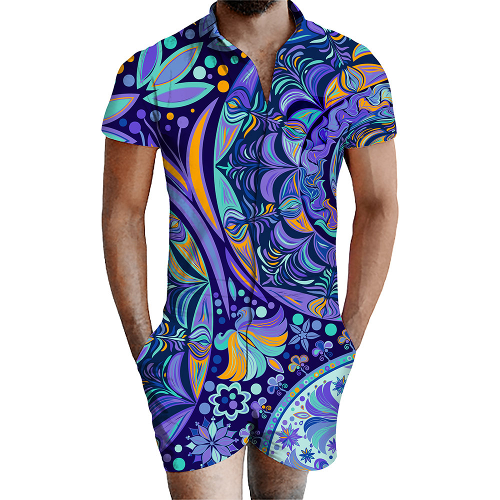 custom men's romper all-over printing no minimum