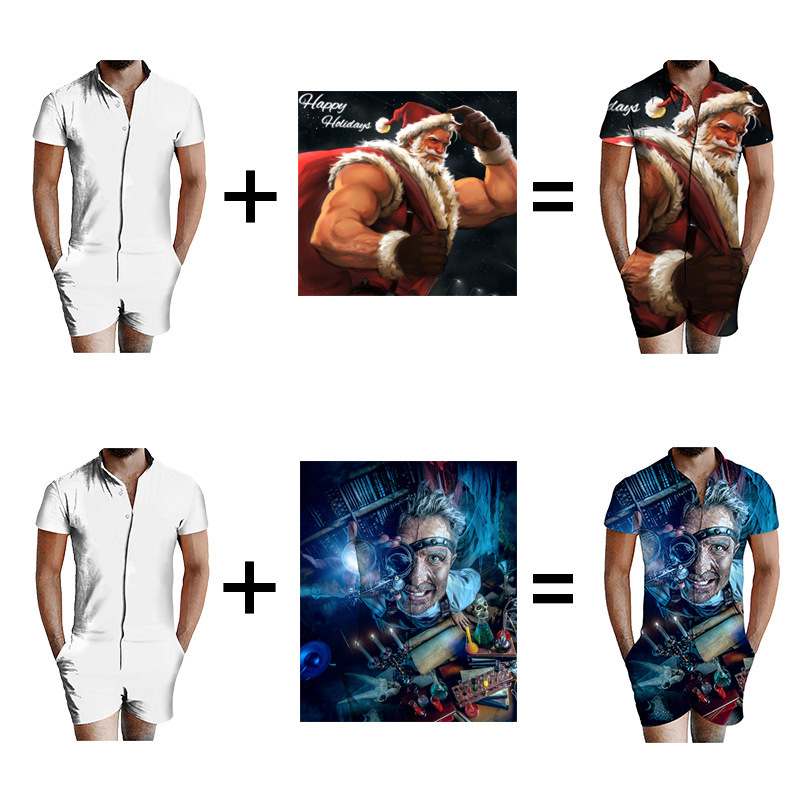 custom men's romper all-over printing no minimum