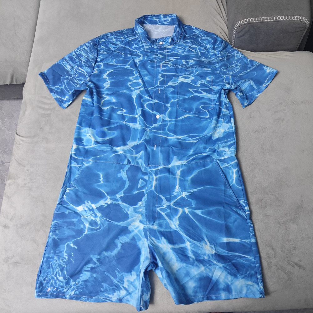 custom men's romper all-over printing no minimum male funny suit shorts