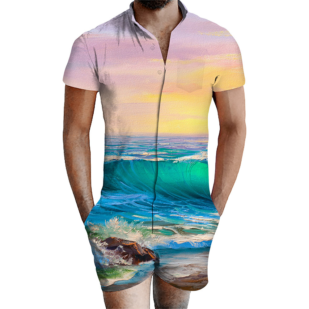 custom men's romper all-over printing no minimum