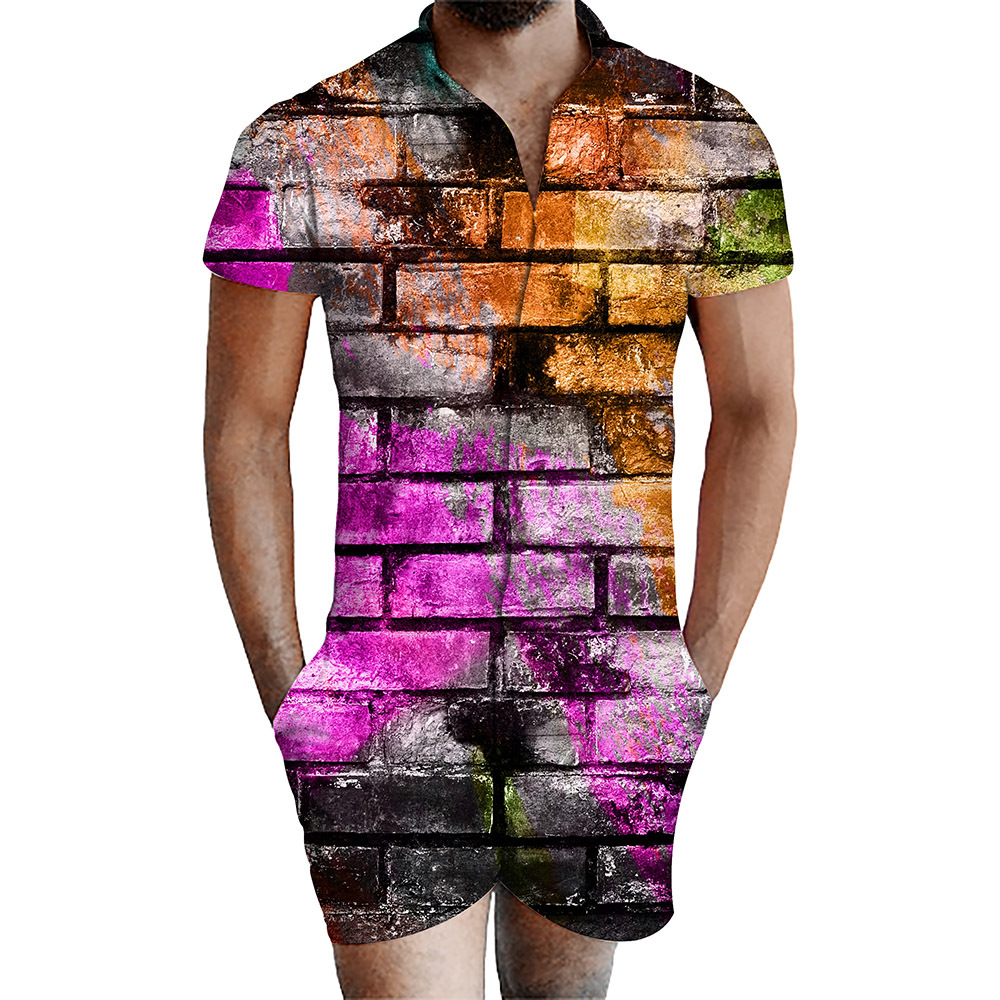 custom men's romper all-over printing no minimum