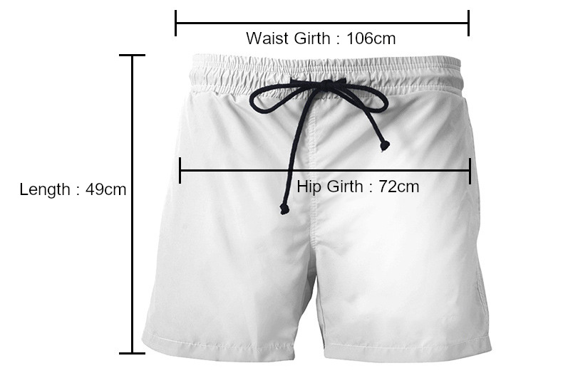 custom printed men's board shorts