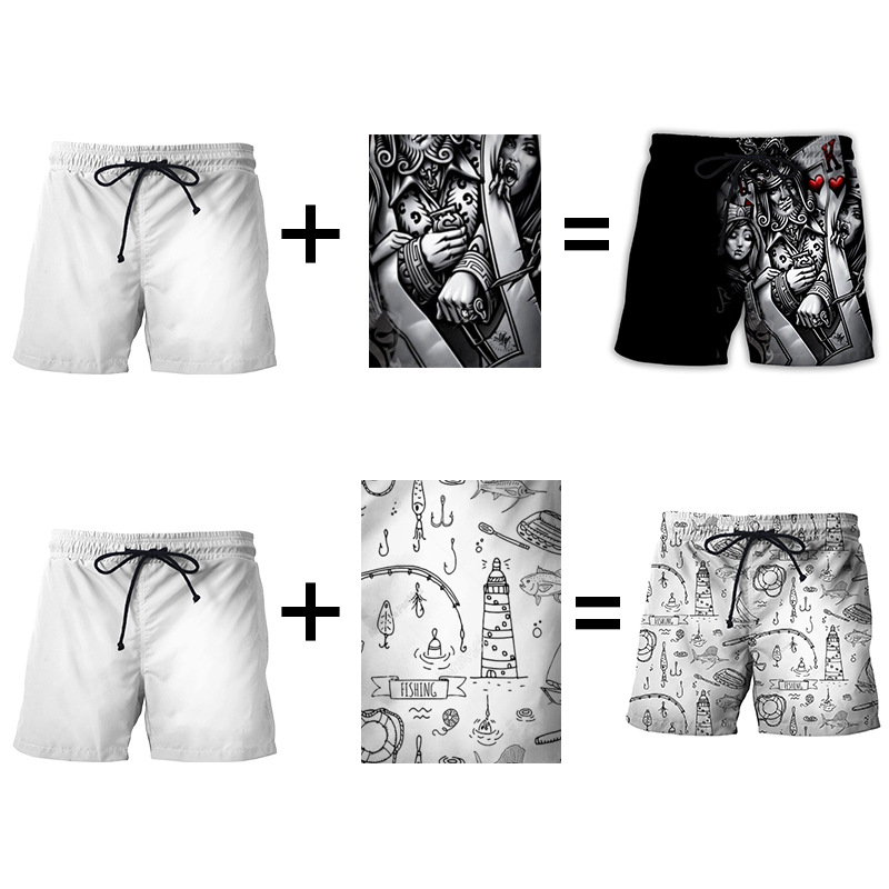 custom printed men's board shorts