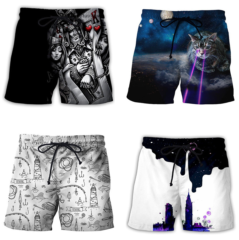 custom printed men's board shorts