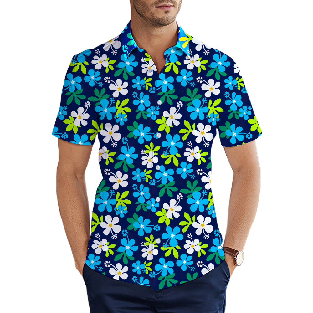 custom men's casual shirt all-over printing no minimum