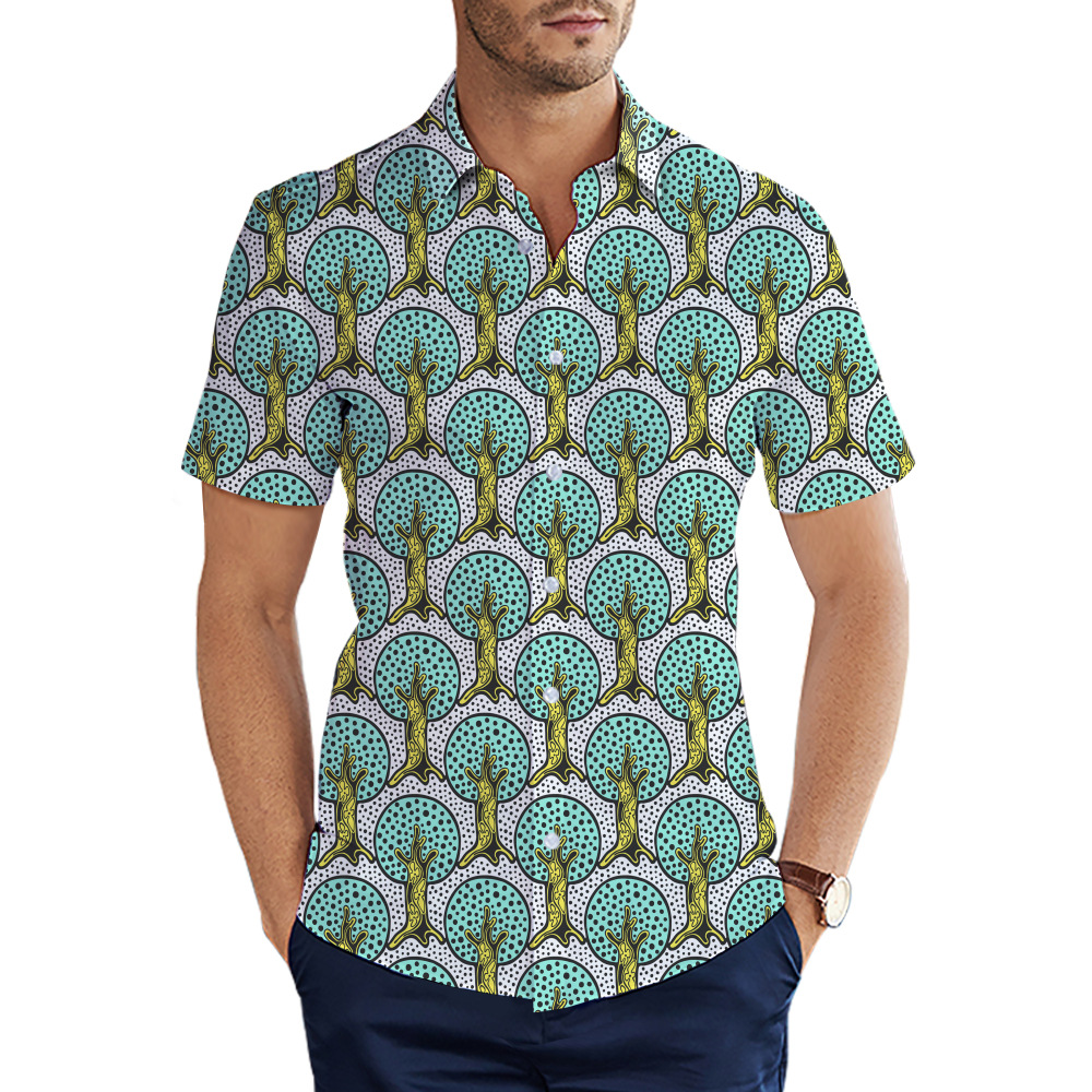 custom men's casual shirt all-over printing no minimum