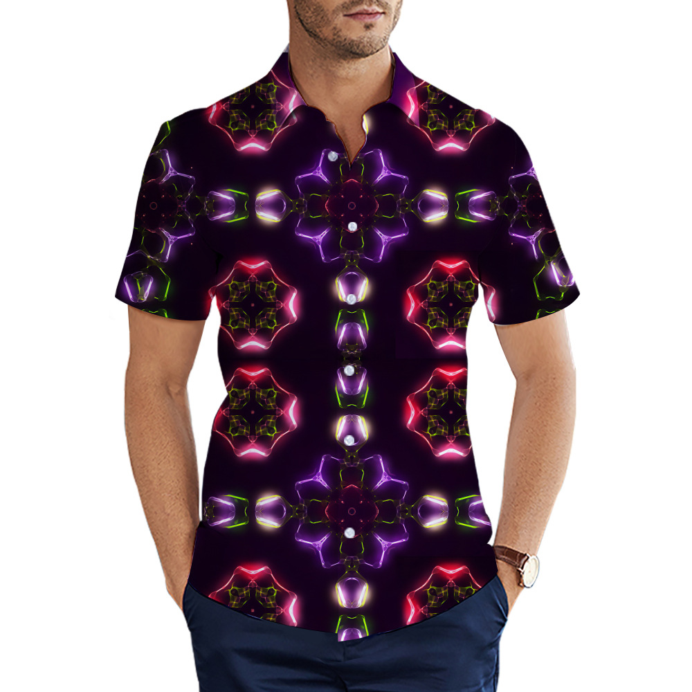 custom men's casual shirt all-over printing no minimum