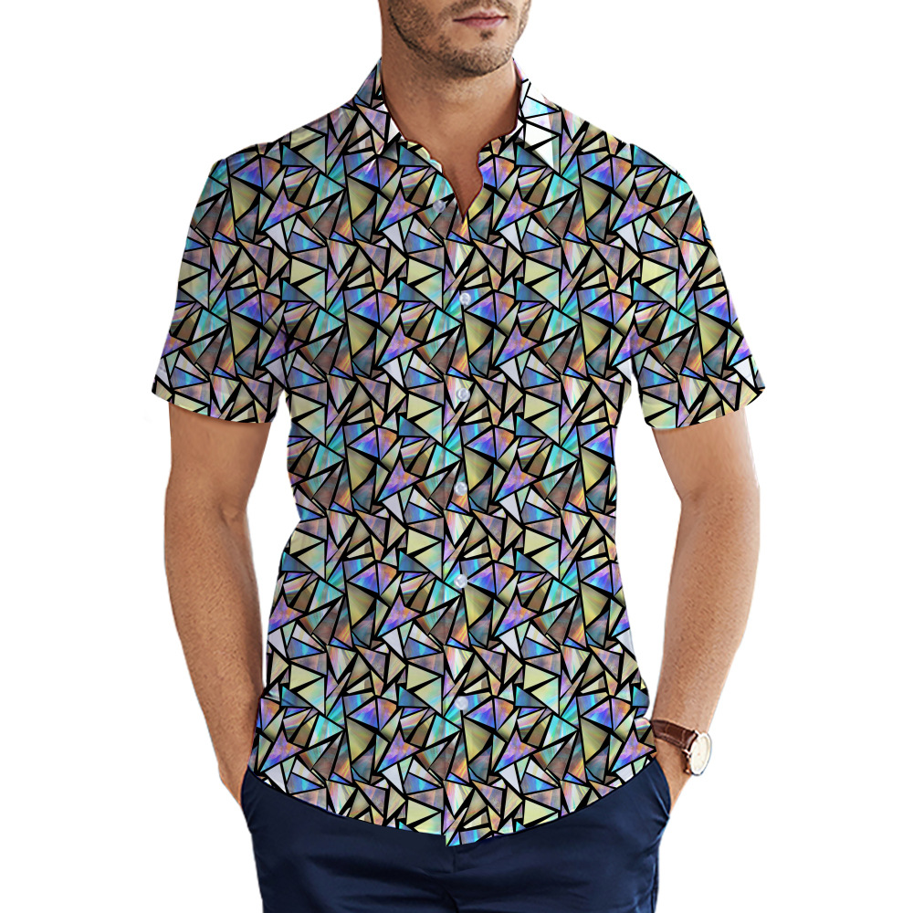 custom men's casual shirt all-over printing no minimum