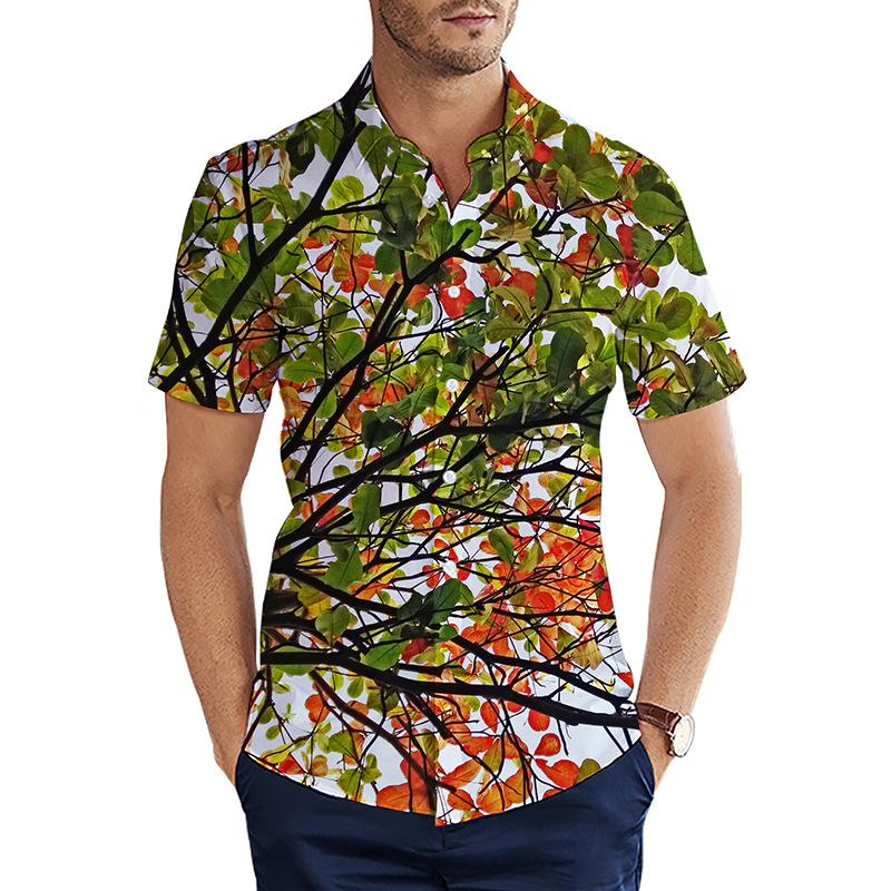 custom men's casual shirt all-over printing no minimum