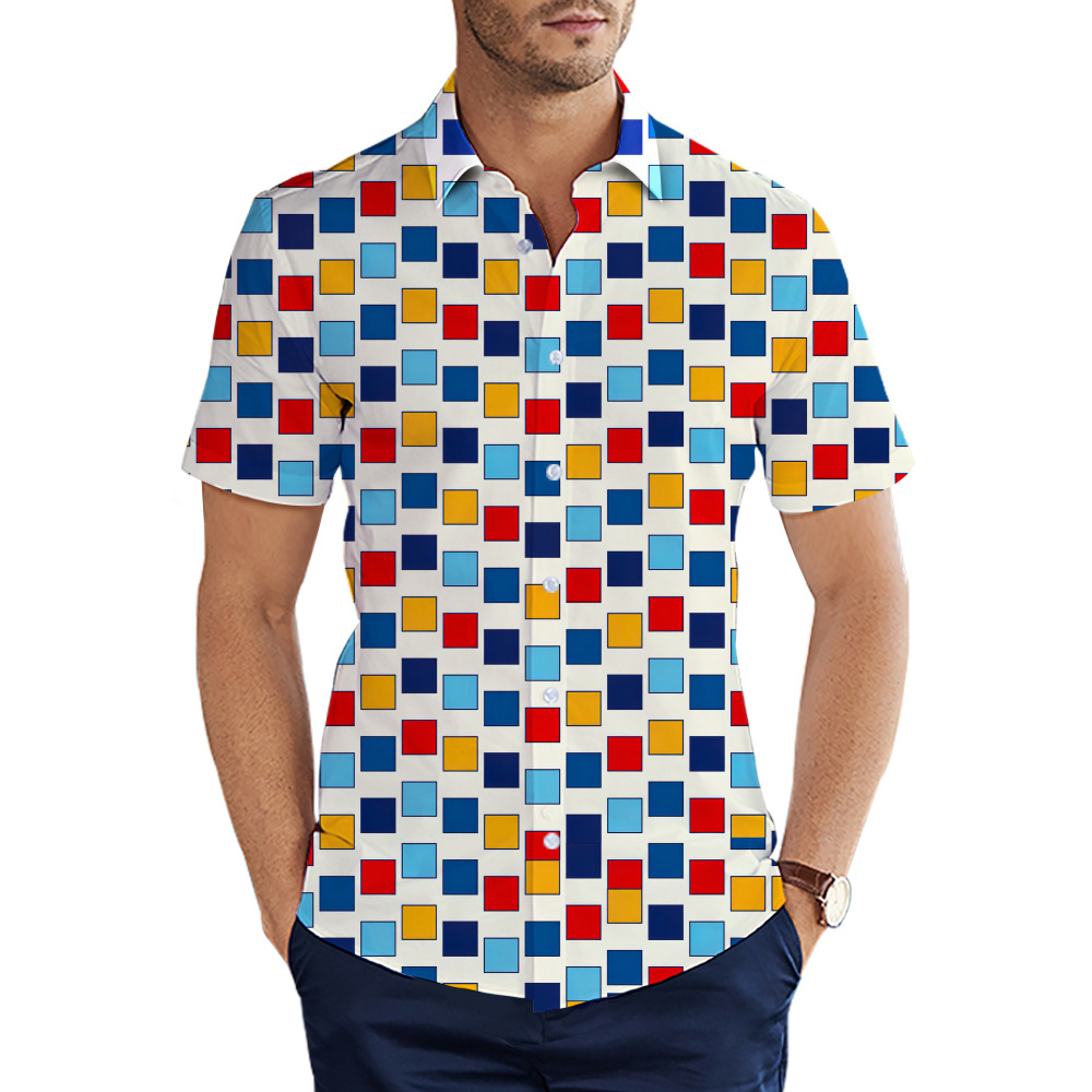 custom men's casual shirt all-over printing no minimum