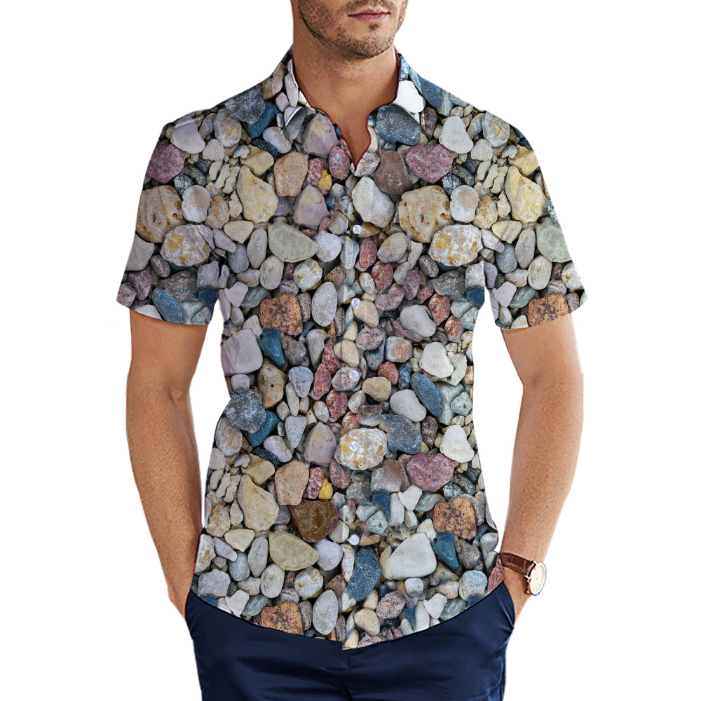 custom men's casual shirt all-over printing no minimum