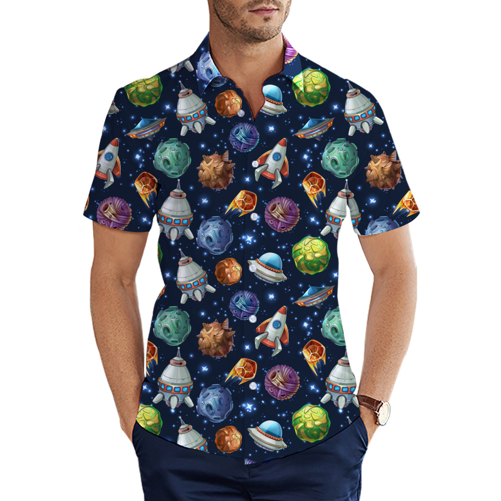 custom men's casual shirt all-over printing no minimum