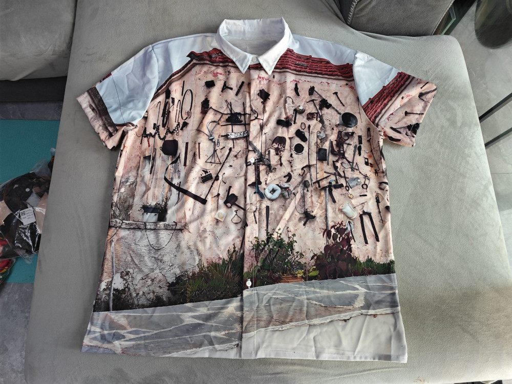 custom men's casual shirt all-over printing no minimum