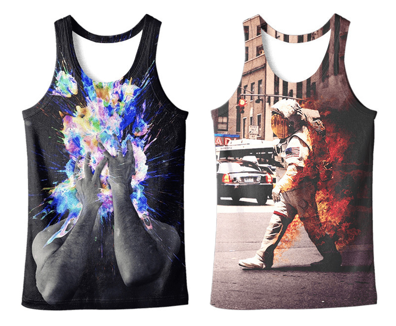 custom mens tank top all-over printing