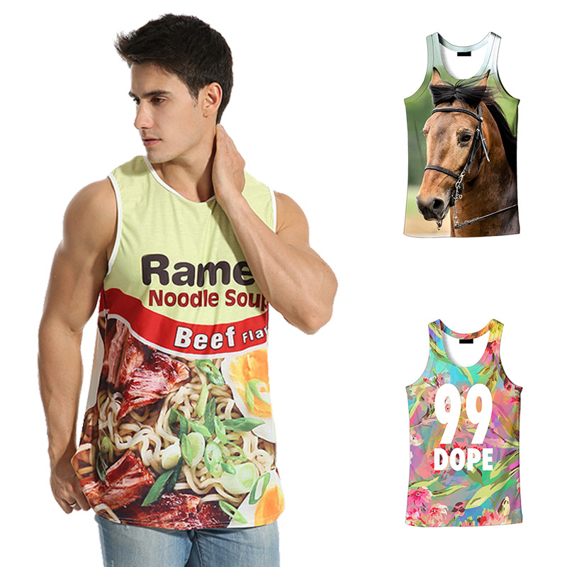 custom mens tank top all-over printing