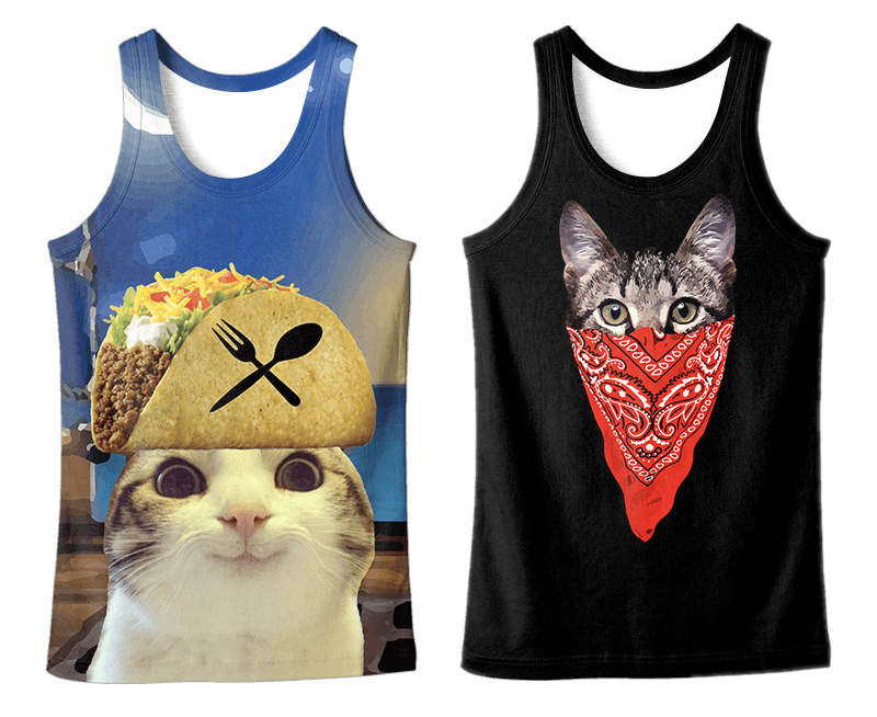 custom mens tank top all-over printing