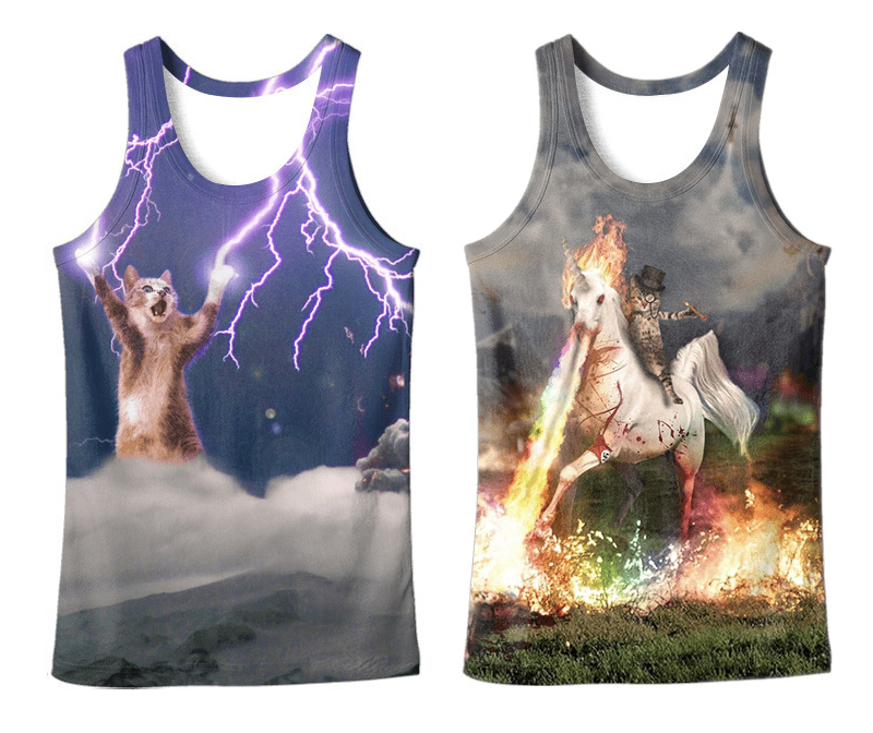 custom mens tank top all-over printing