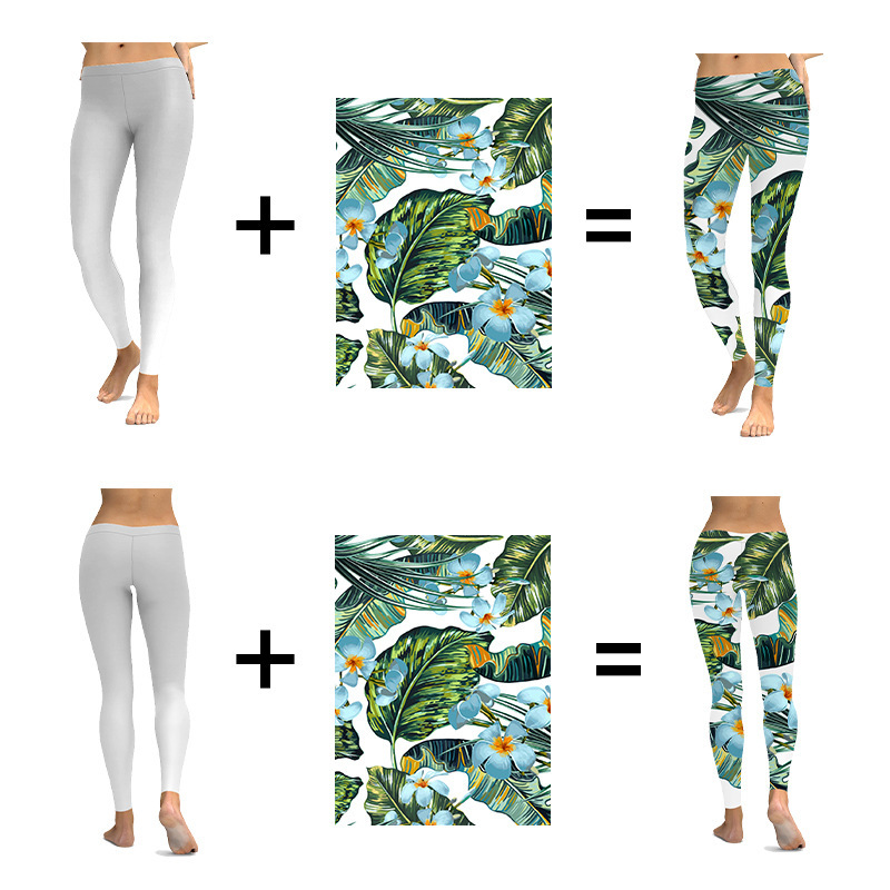 custom printed ankle length 7/8 leggings