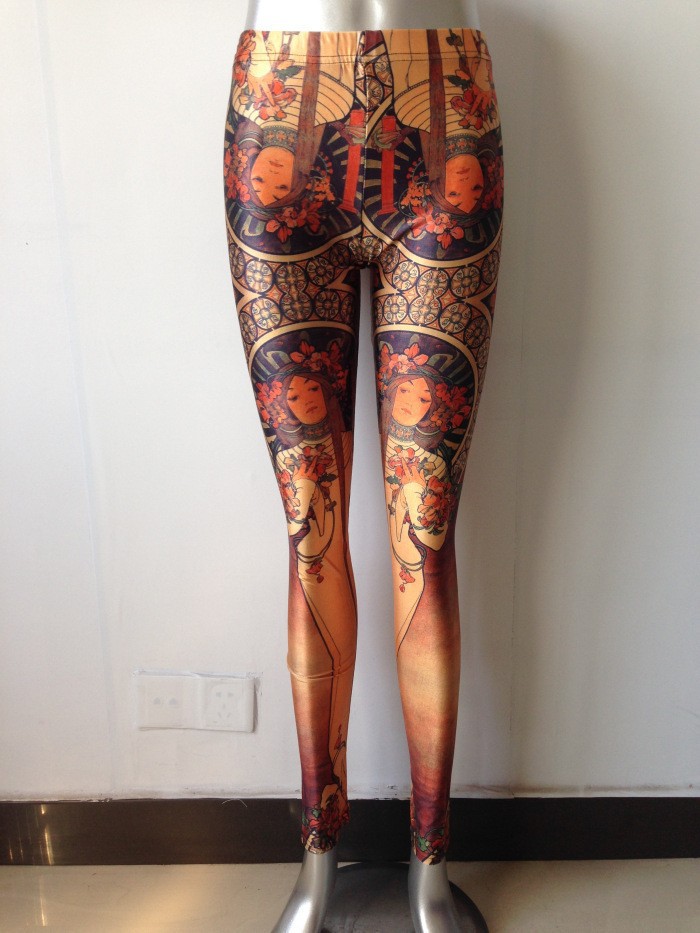 custom printed ankle length 7/8 leggings