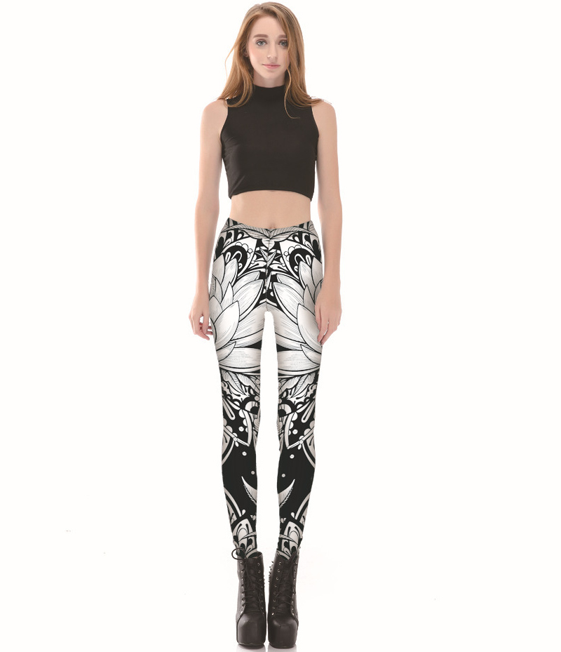 custom printed ankle length 7/8 leggings