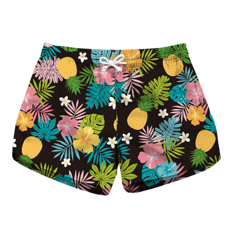 custom printed women's beach shorts