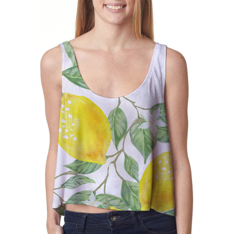 custom printed women's sleeveless crop top