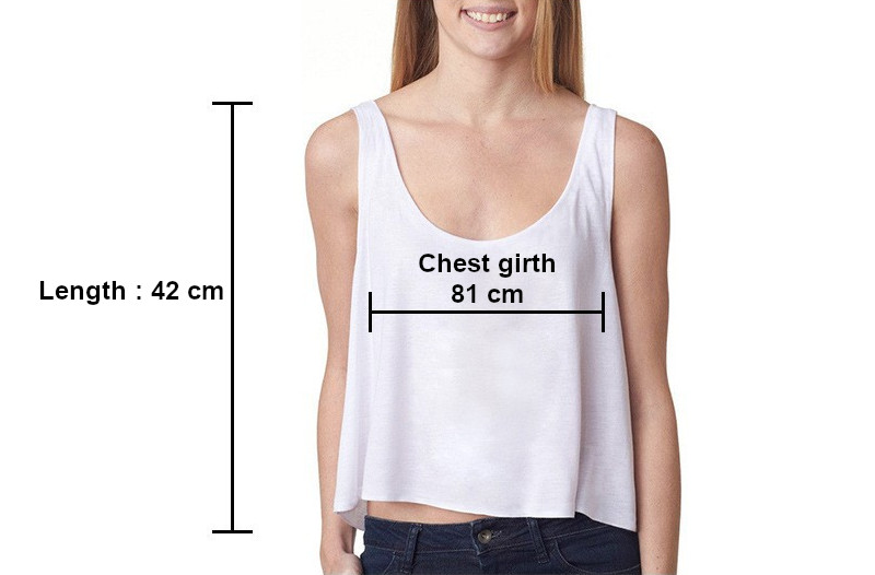 custom printed women's sleeveless crop top