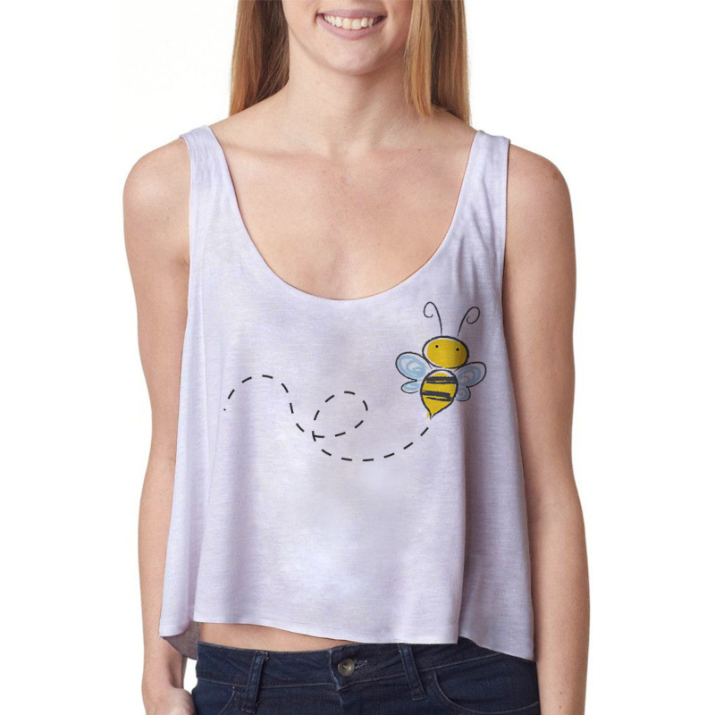 custom printed women's sleeveless crop top