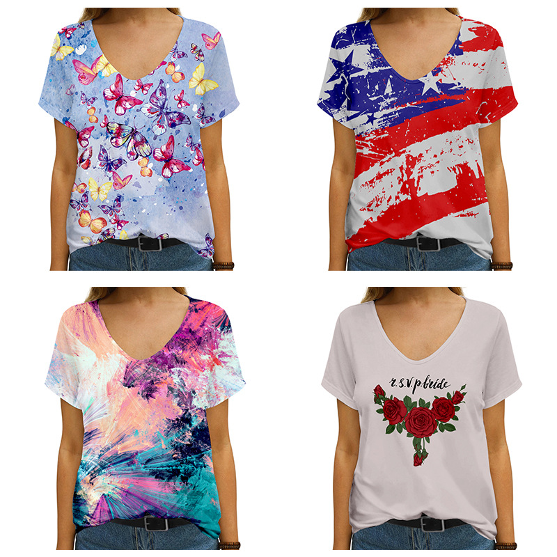 custom printed women's t-shirt