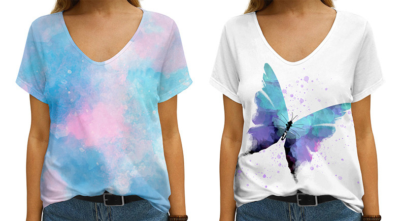 custom printed women's t-shirt