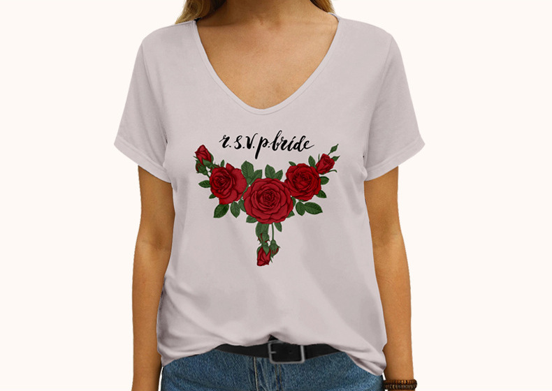 custom printed women's t-shirt